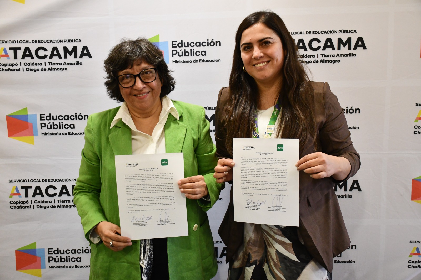 SLEP Atacama y ACHS firman acuerdo de colaboración para fortalecer la prevención de riesgos laborales durante 2026
